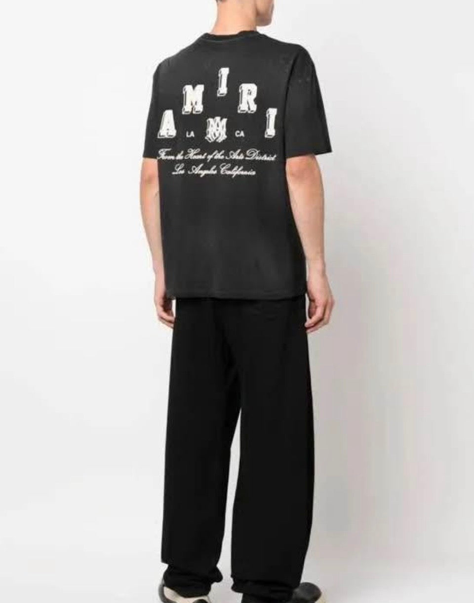 AMIRI COLLEGIATE BLACK TEE