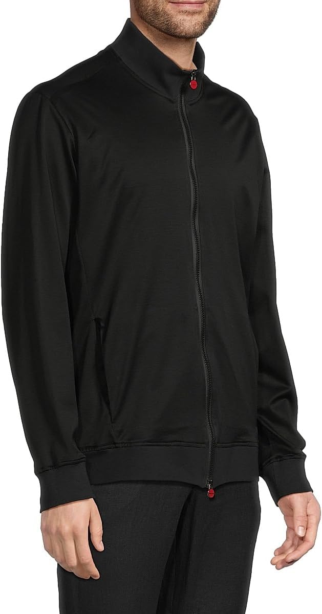 Kiton, Swim Cotton Jacket, Medium, Black :Luxury