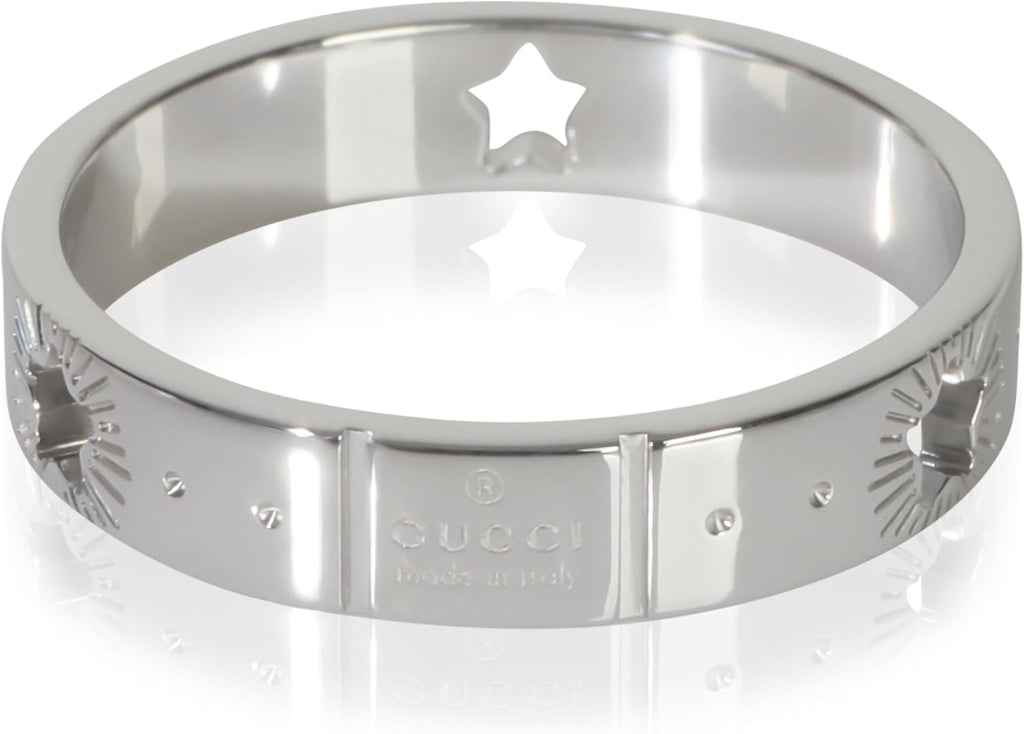 Gucci, Pre-Loved Icon Star Ring, White Gold, 7.25 US : Luxury
