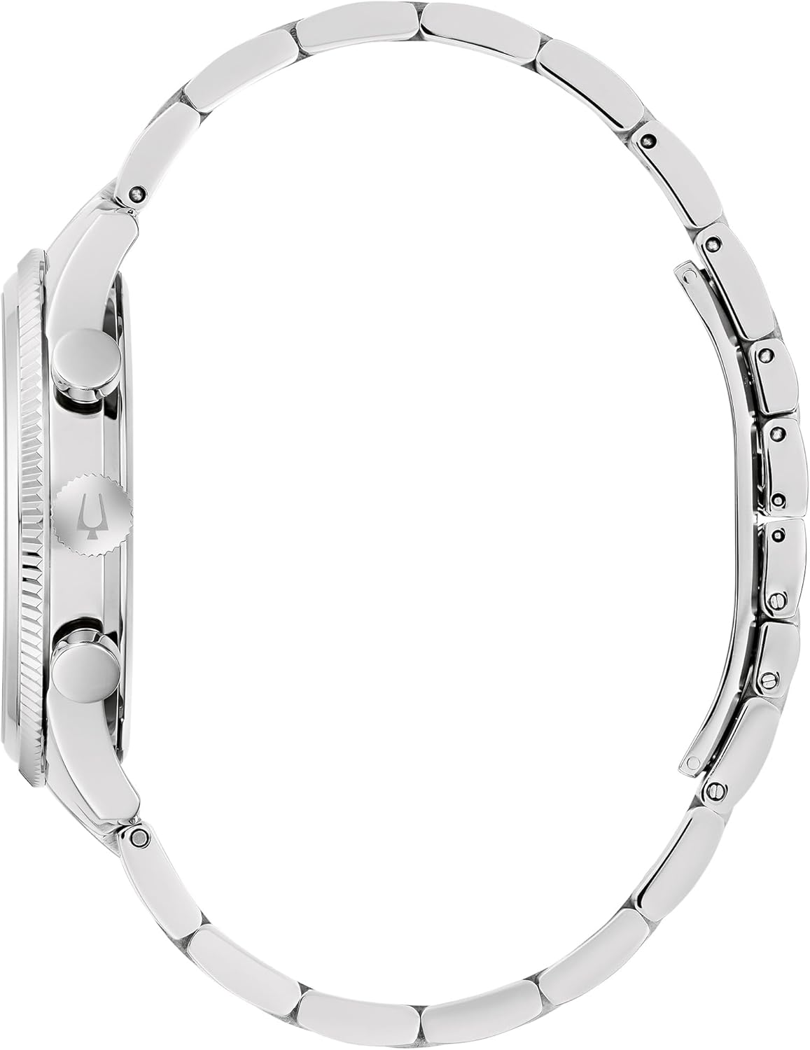 Bulova Men's Classic 6-Hand Chronograph Quartz Silver Stainless Steel Watch, 24 Hour Time, Luminous Hands, 43mm, Style:96A321