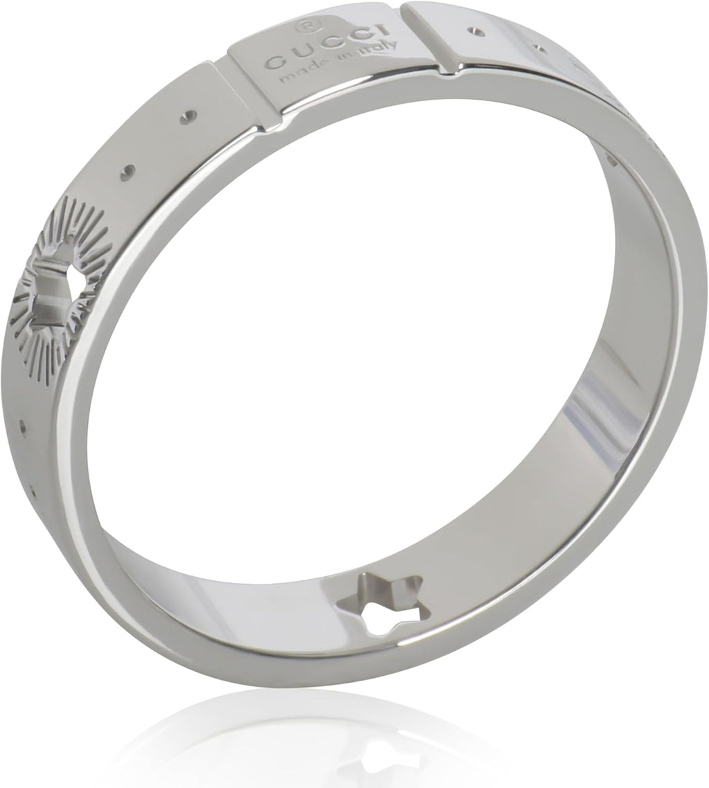 Gucci, Pre-Loved Icon Star Ring, White Gold, 7.25 US : Luxury