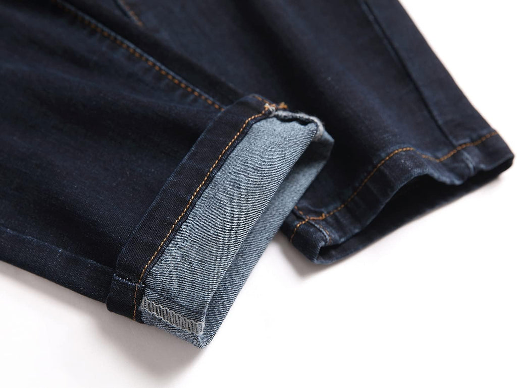 JUNBAOSS Men's Slim Fit Stretch Jeans Ripped Skinny Jeans for Men, Distressed Straight Leg Fashion Comfort Flex Waist Pants