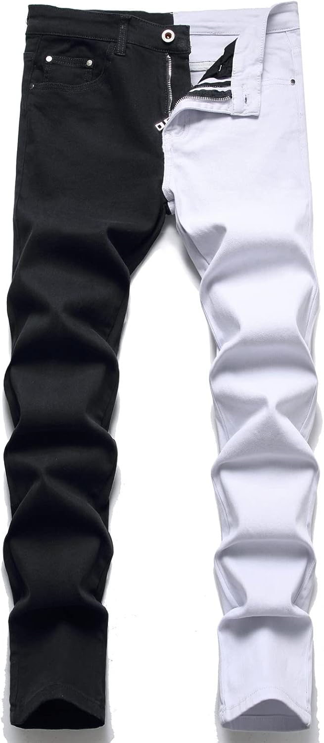 AITITIA Men's Ripped Regular Fit Jeans