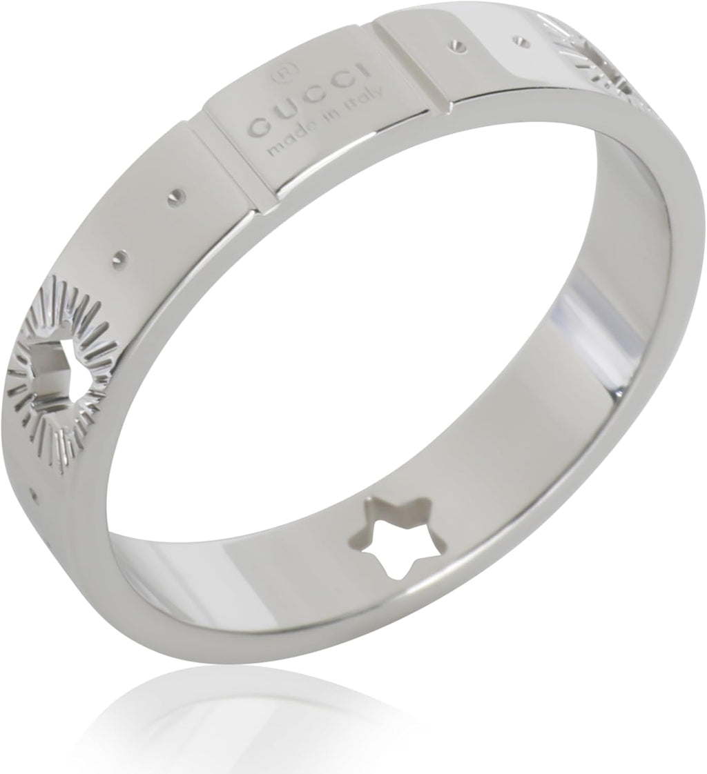 Gucci, Pre-Loved Icon Star Ring, White Gold, 7.25 US : Luxury