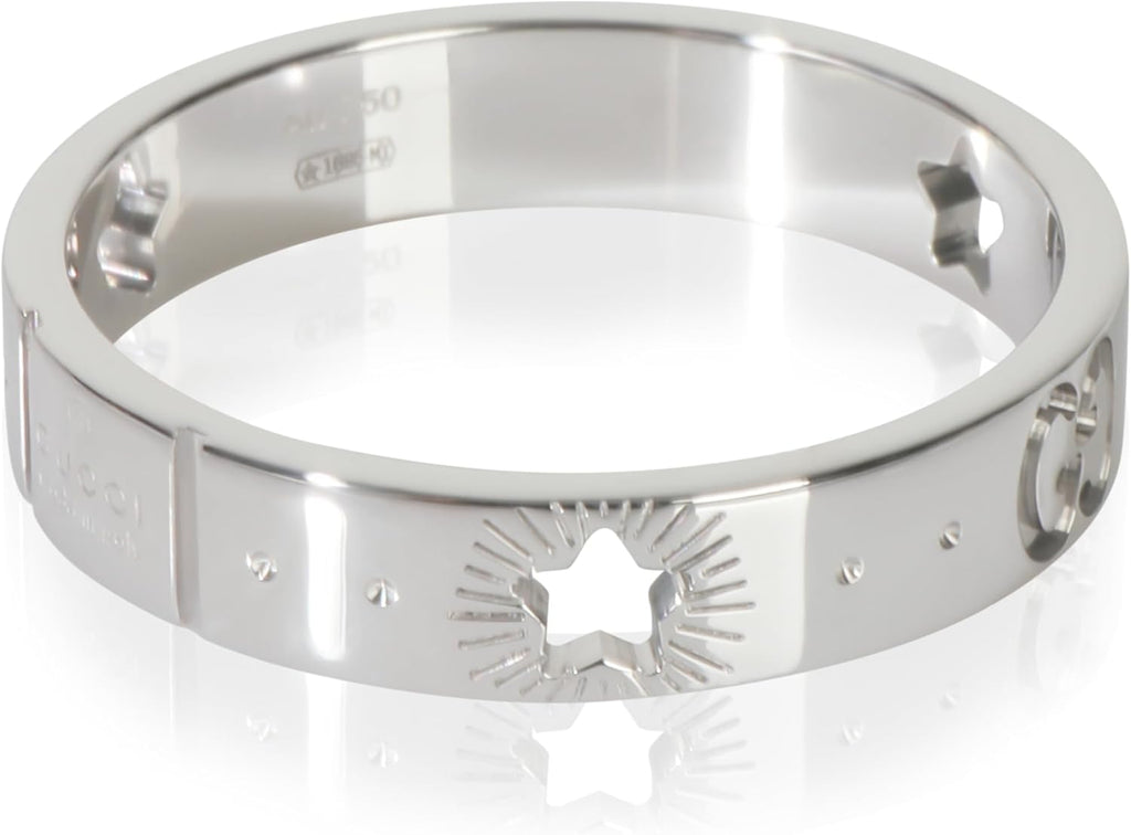 Gucci, Pre-Loved Icon Star Ring, White Gold, 7.25 US : Luxury