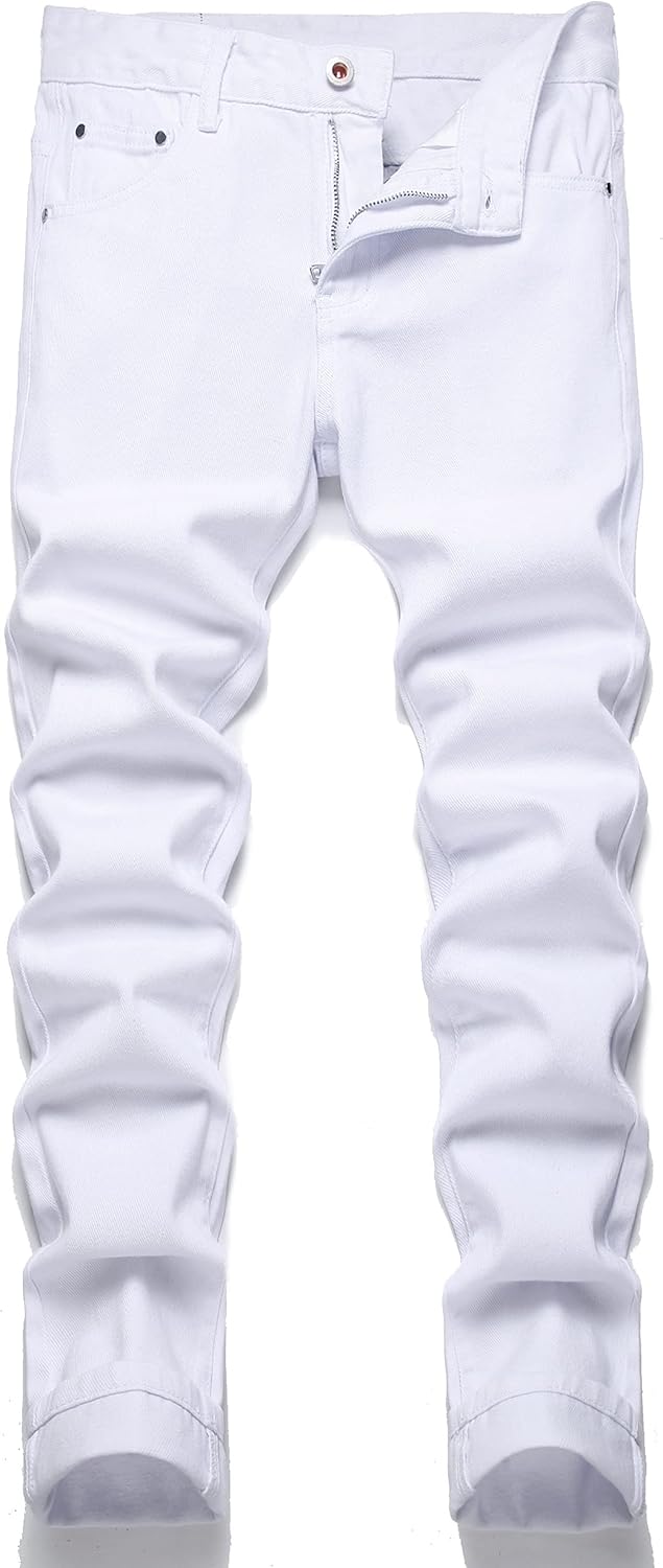 AITITIA Men's Ripped Regular Fit Jeans