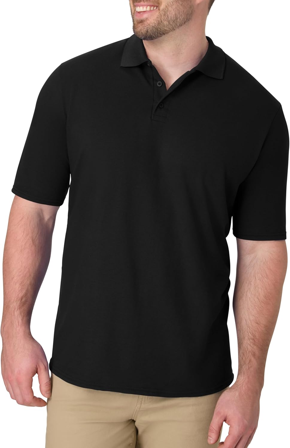 Hanes Men’s X-Temp Short Sleeve Polo Shirt, Midweight Men's Shirt