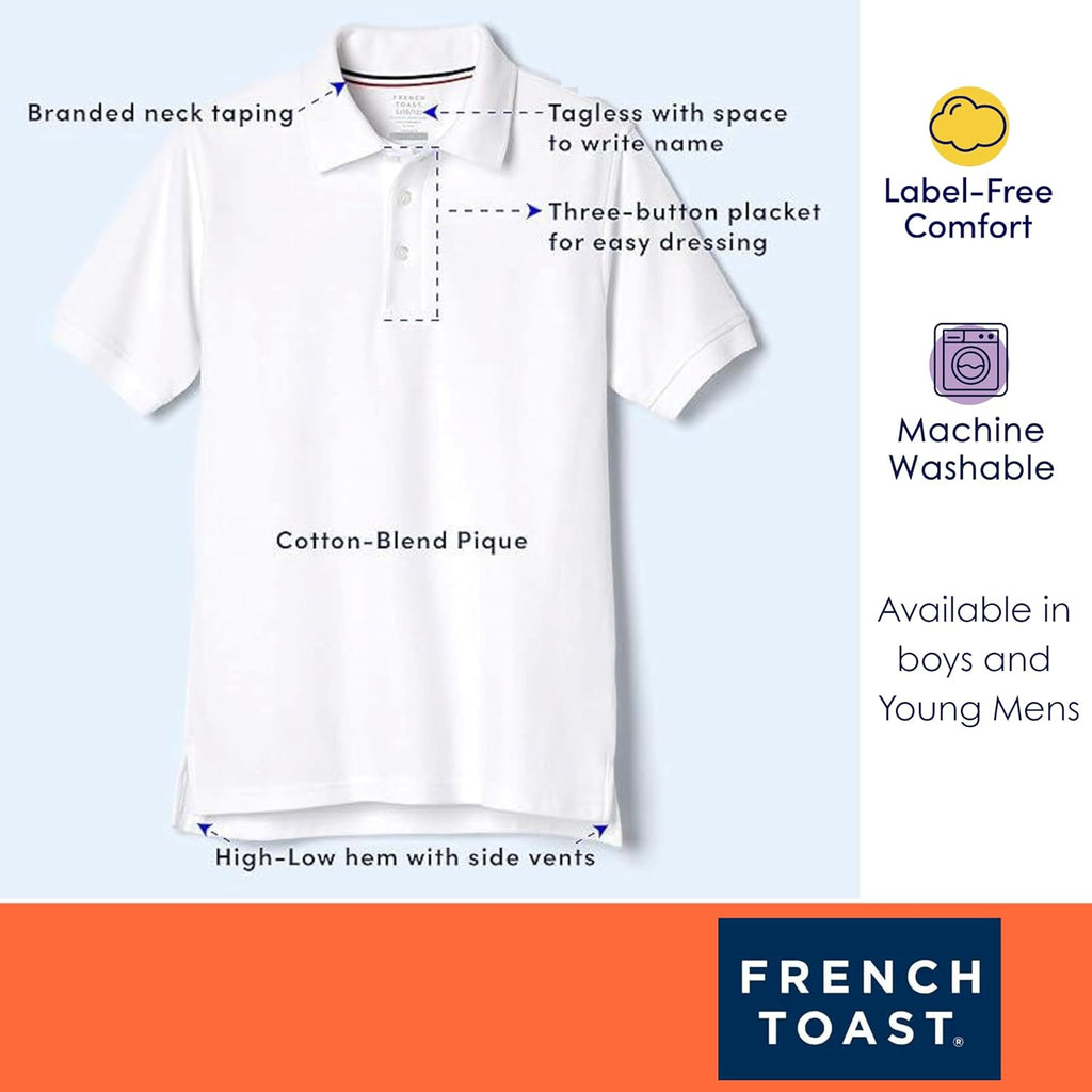 French Toast Unisex Adult Pique Polo (Standard & Husky)