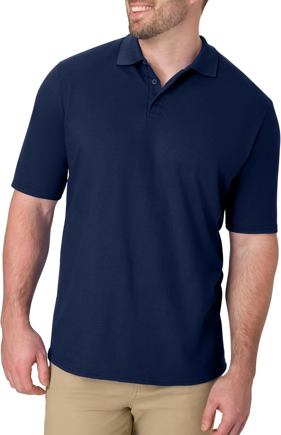 Hanes Men’s X-Temp Short Sleeve Polo Shirt, Midweight Men's Shirt