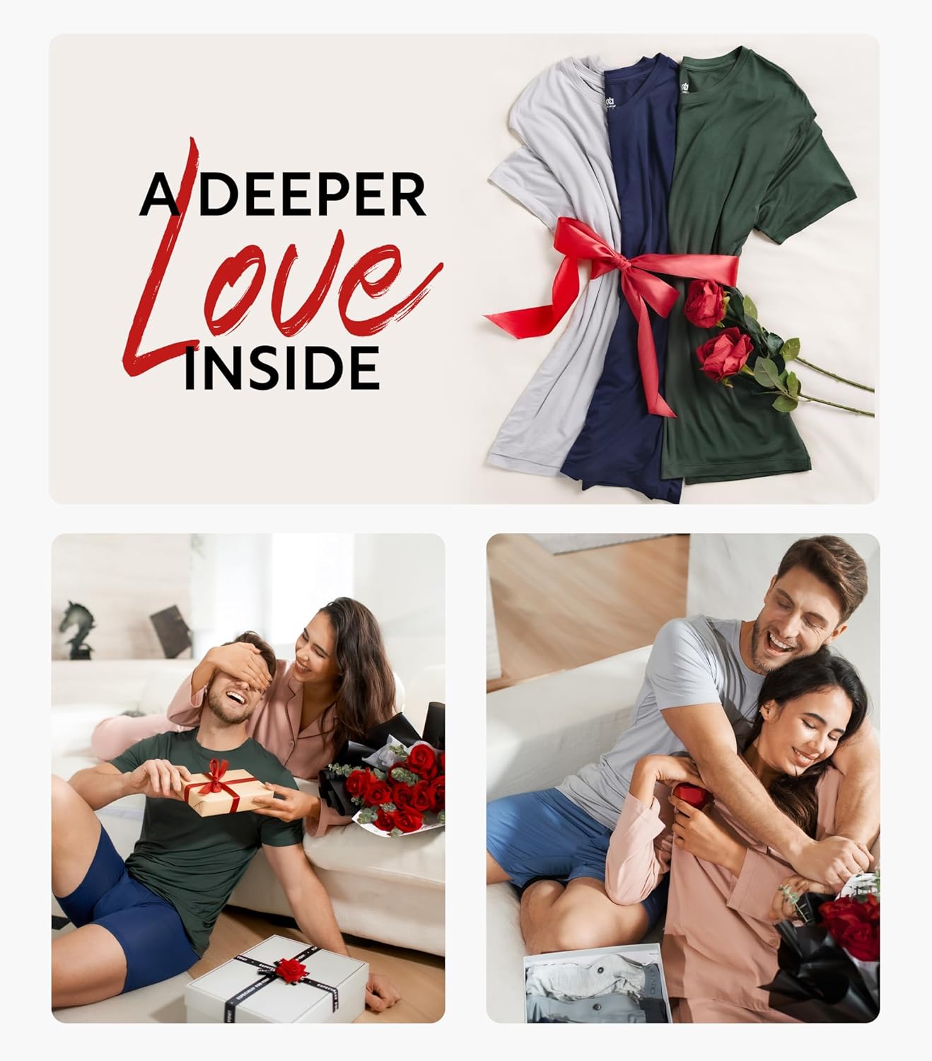 LTF Men's Undershirt Bamboo Rayon Moisture-Wicking Crewneck T-Shirts Stretch Tees for Men, 3 or 5 Pack