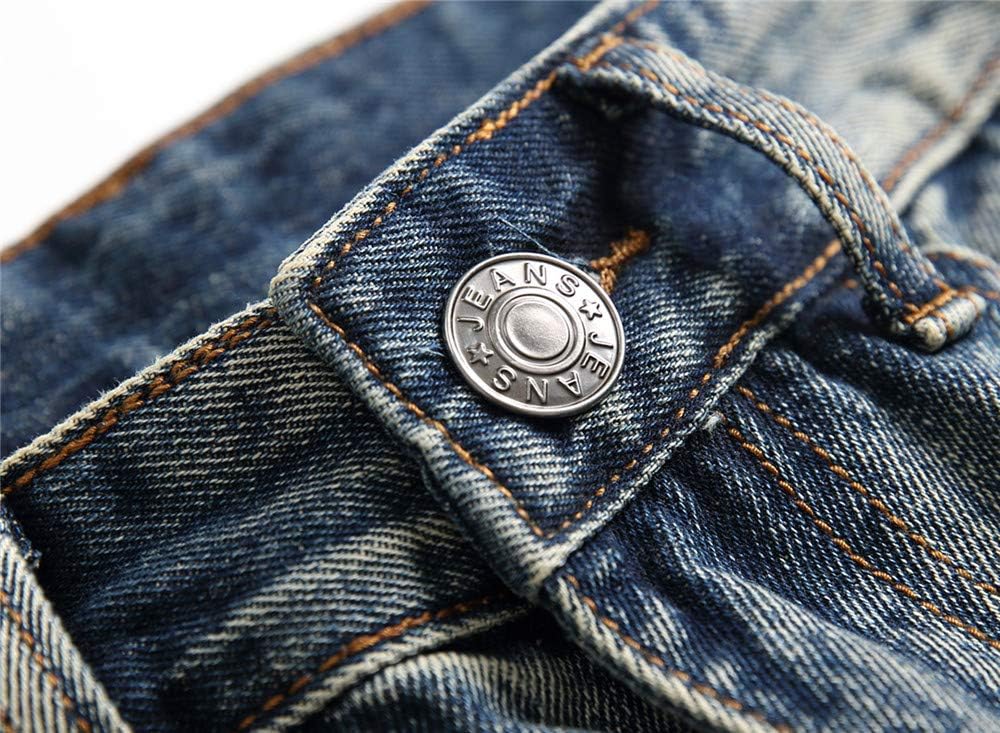 AITITIA Men's Ripped Regular Fit Jeans