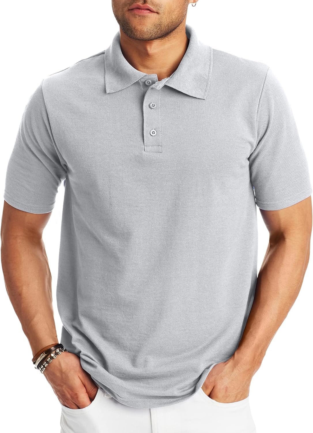 Hanes Men’s X-Temp Short Sleeve Polo Shirt, Midweight Men's Shirt
