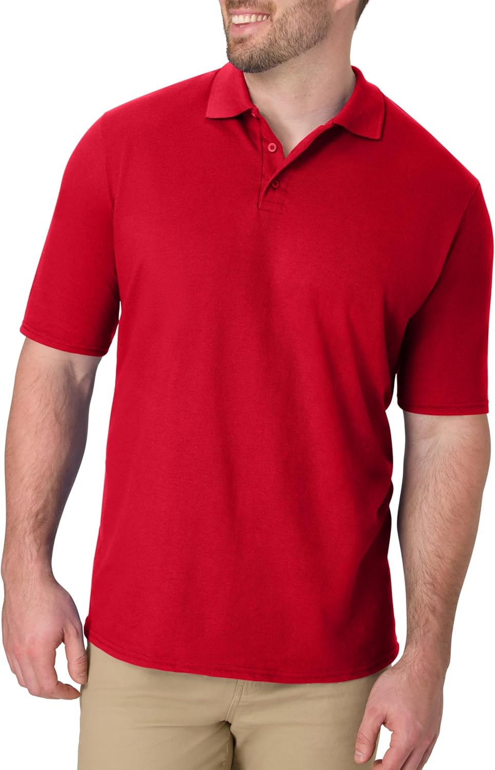 Hanes Men’s X-Temp Short Sleeve Polo Shirt, Midweight Men's Shirt