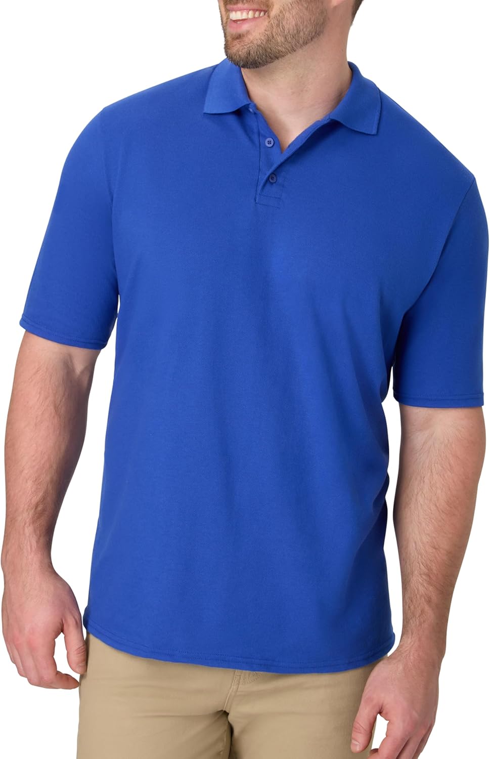 Hanes Men’s X-Temp Short Sleeve Polo Shirt, Midweight Men's Shirt