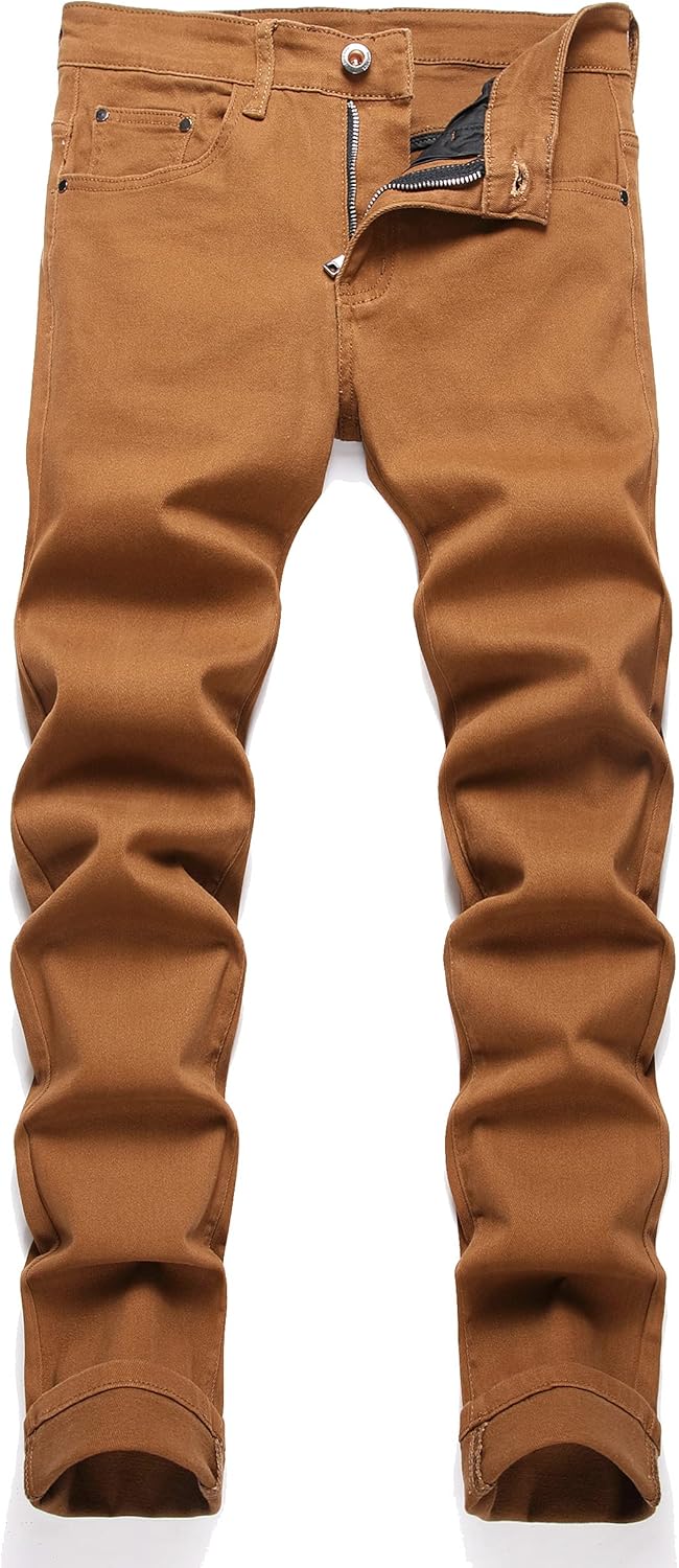 AITITIA Men's Ripped Regular Fit Jeans