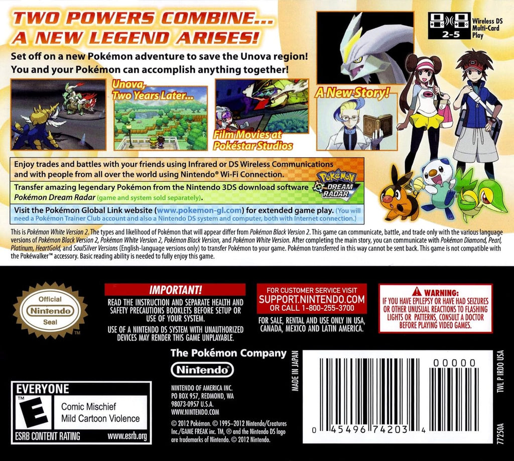 Pokemon White Version 2 - Nintendo DS (Renewed)
