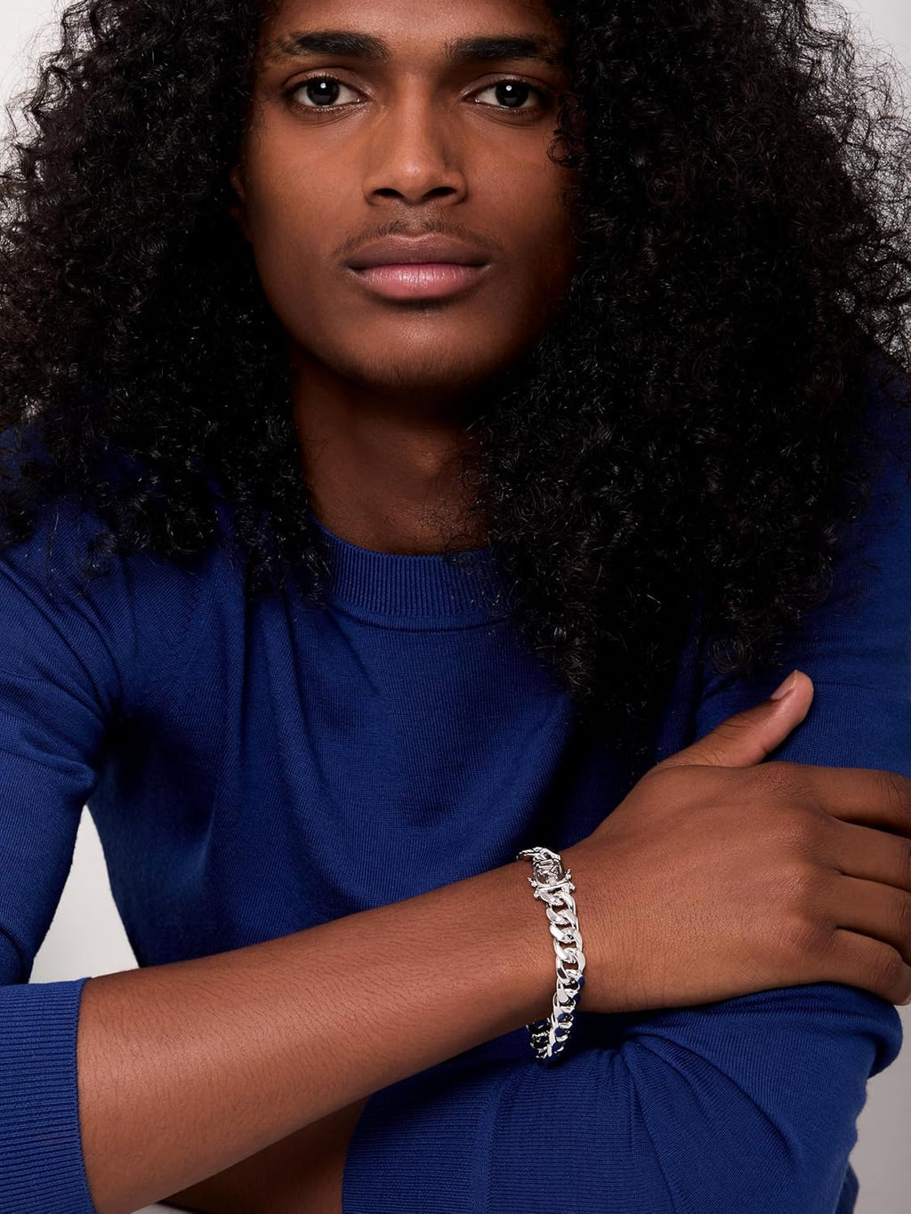 MATEO New York, Classic Cuban Link Chain Bracelet, 8in, Sterling Silver : Clothing, Shoes & Jewelry