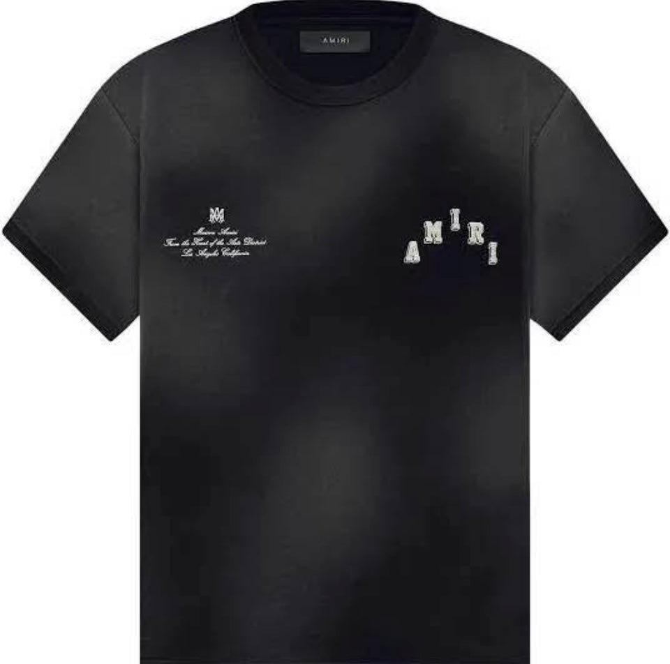 AMIRI COLLEGIATE BLACK TEE